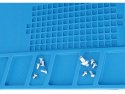 Werkmat siliconen 35cm x 25cm x 5mm magnetisch blauw